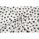 Gewassen Viscose Hartjes Wit - Zwart Gewassen Viscose Hartjes Wit - Zwart