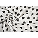 Washed Viscose Hearts White - Black