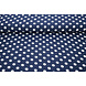 Gewassen Viscose Stippen Marine - Wit
