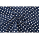 Washed Viscose Dots Navy  - White