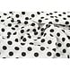 Lavé Viscose Pois Blanc - Noir Lavé Viscose Pois Blanc - Noir