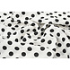 Washed Viscose Dots White - Black