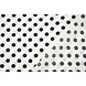 Washed Viscose Dots White - Black