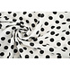 Washed Viscose Dots White - Black