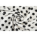Gewassen Viscose Stippen Wit - Zwart Gewassen Viscose Stippen Wit - Zwart