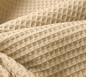 Oeko-Tex®  Waffelpiqué Baumwolle Beige