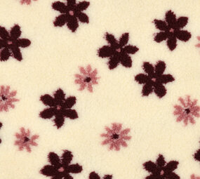 Teddy Fabric Flowers Creme Teddy Fabric Flowers Creme