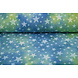 Sweatstoff Tie Dye Sterne Grün Jeans