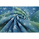 Sweatstoff Tie Dye Sterne Grün Jeans
