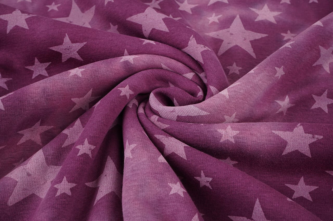 Sweat Tie Dye Étoiles Vieux Rose Foncé