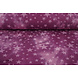 Sweatstoff Tie Dye Sterne Dunkel Altrosa