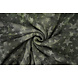 Sweatstoff Tie Dye Sterne Armeegrün Sweatstoff Tie Dye Sterne Armeegrün