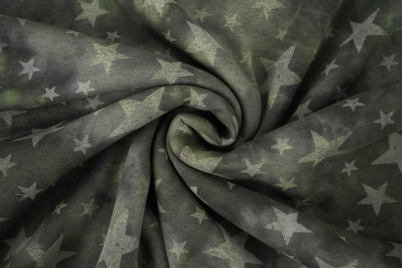 Jogging Tie Dye Sterren Army Groen