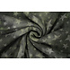 Sweatstoff Tie Dye Sterne Armeegrün Sweatstoff Tie Dye Sterne Armeegrün