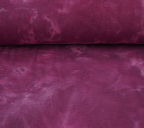 Sweatstoff Tie Dye Dunkel Altrosa