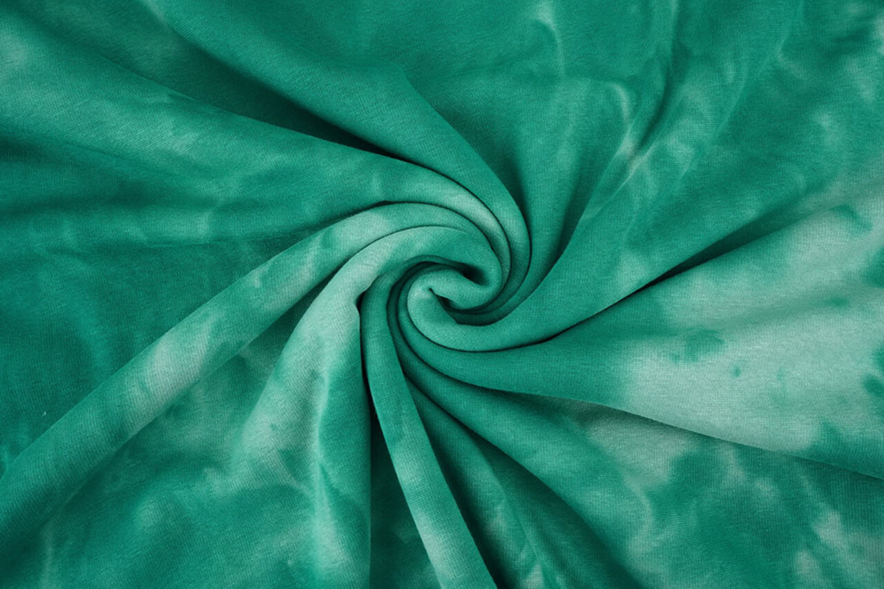 Sweatstoff Tie Dye Meergrün