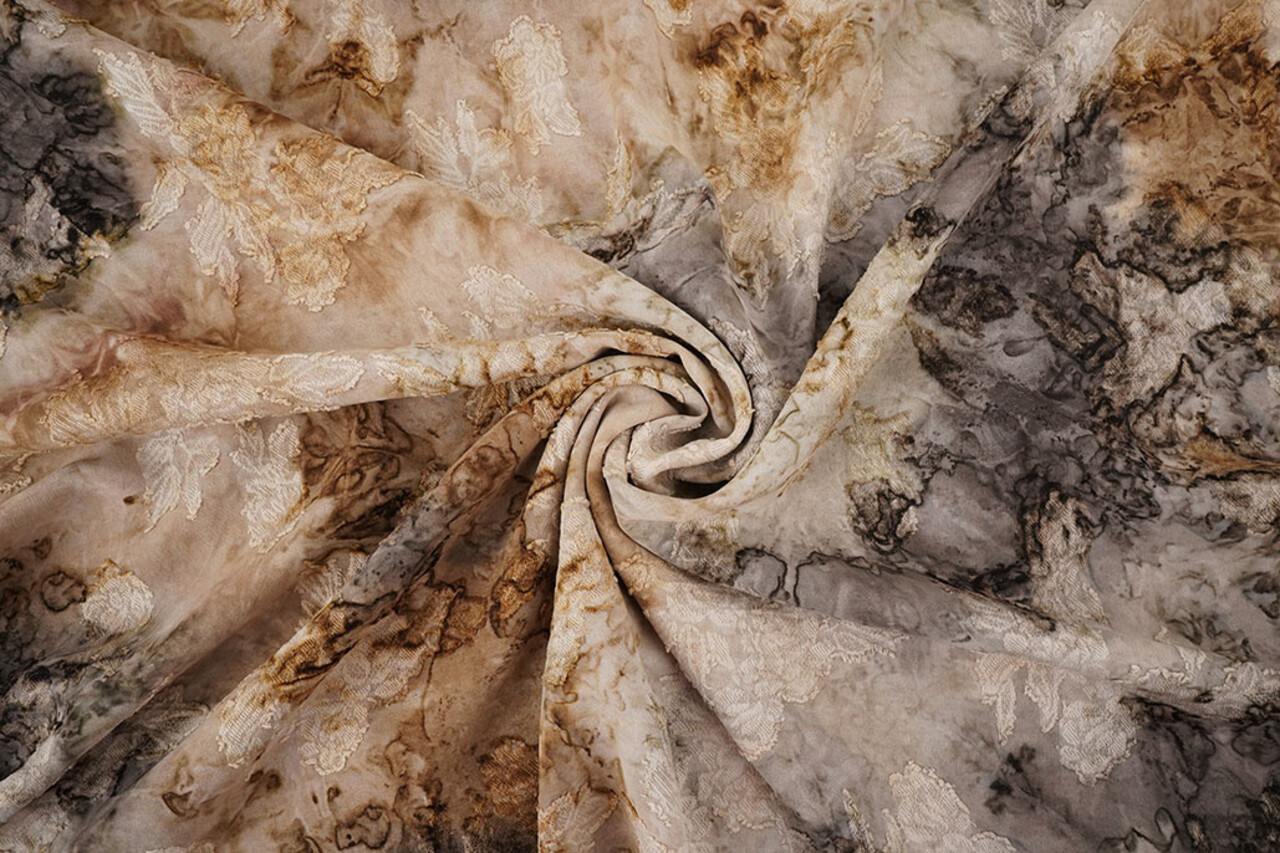 Tie Dye Jacquard Beige Brown