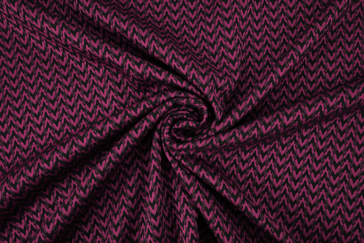 Viskose Jacquard Zigana 3-Tone Fuchsia Viskose Jacquard Zigana 3-Tone Fuchsia