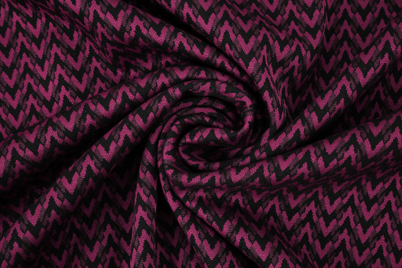 Viscose Jacquard Zigana 3-Tone Fuchsia Viscose Jacquard Zigana 3-Tone Fuchsia