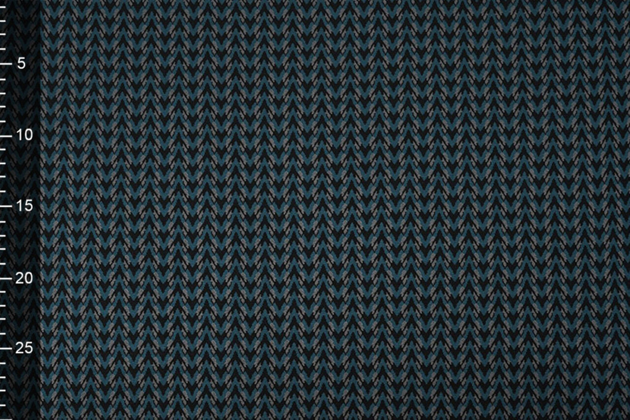 Viscose Jacquard Zigana 3-Tone Petrol Viscose Jacquard Zigana 3-Tone Petrol