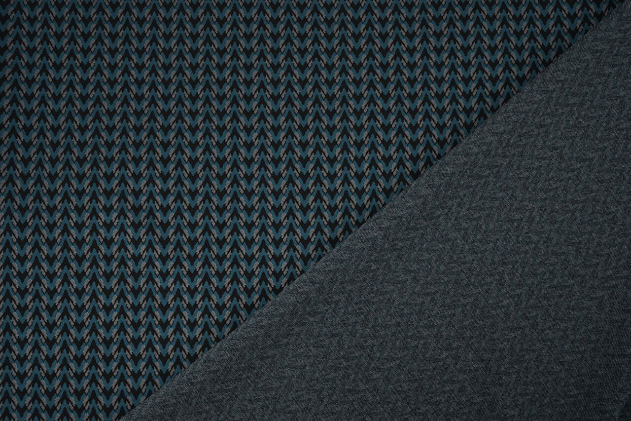 Viscose Jacquard Zigana 3-Tone Petrol Viscose Jacquard Zigana 3-Tone Petrol