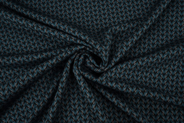 Viskose Jacquard Zigana 3-Tone Petrol Viskose Jacquard Zigana 3-Tone Petrol
