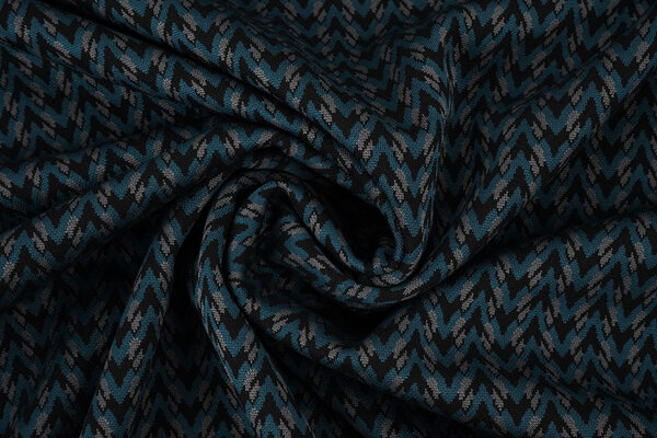 Viscose Jacquard Zigana 3-Tone Petrol Viscose Jacquard Zigana 3-Tone Petrol