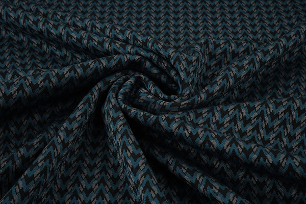 Viscose Jacquard Zigana 3-Tone Petrol Viscose Jacquard Zigana 3-Tone Petrol