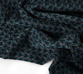 Viskose Jacquard Zigana 3-Tone Petrol Viskose Jacquard Zigana 3-Tone Petrol