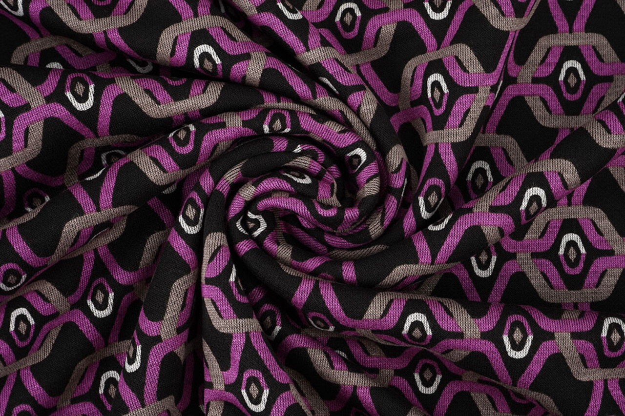 Viscose Punta Di Roma Retro Chain Roze Viscose Punta Di Roma Retro Chain Roze