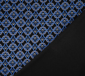 Viscose Punta Di Roma Retro Chain Blauw Viscose Punta Di Roma Retro Chain Blauw