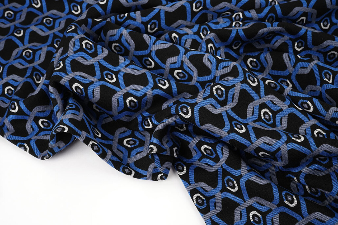 Viscose Punta Di Roma Retro Chain Blue Viscose Punta Di Roma Retro Chain Blue