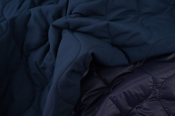 Double-sided Quilted Fabric Navy Blue Double-sided Quilted Fabric Navy Blue