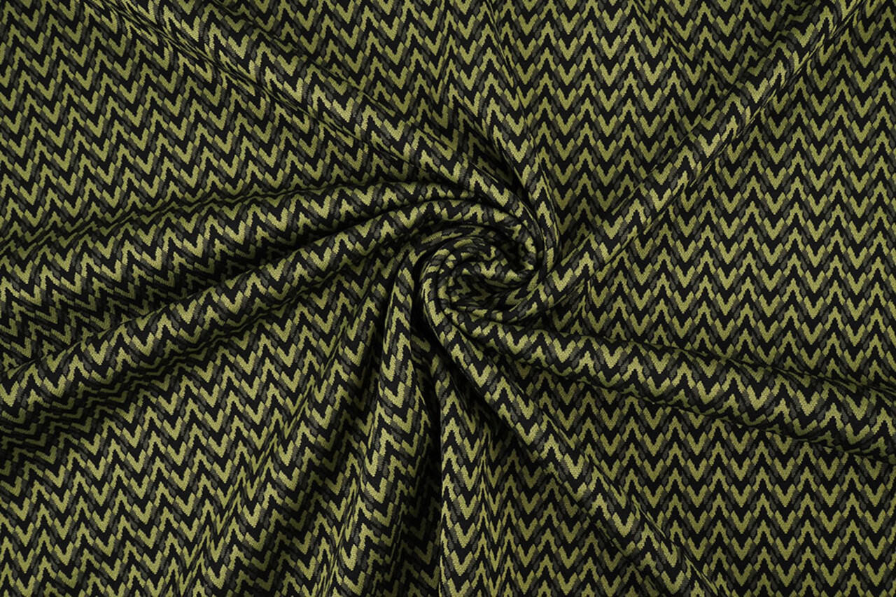 Viscose Jacquard Zigana 3-Tone Moss Green Viscose Jacquard Zigana 3-Tone Moss Green
