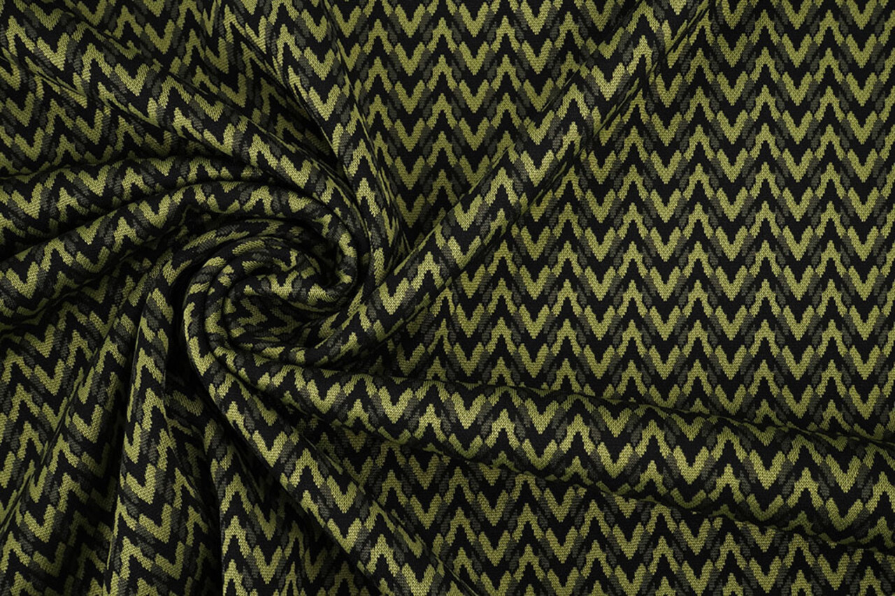 Viscose Jacquard Zigana 3-Tone Moss Green Viscose Jacquard Zigana 3-Tone Moss Green