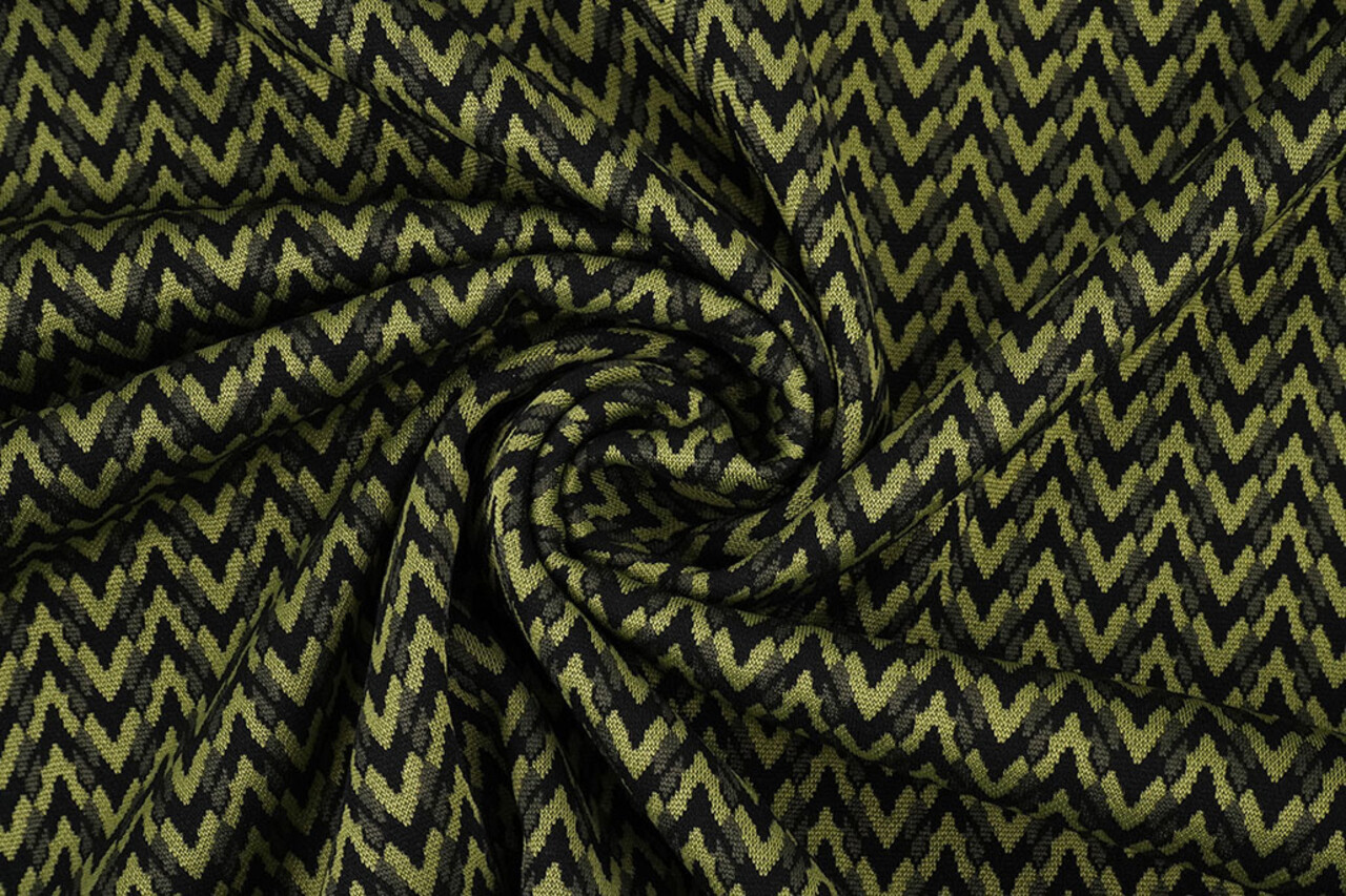Viscose Jacquard Zigana 3-Tone Moss Green Viscose Jacquard Zigana 3-Tone Moss Green