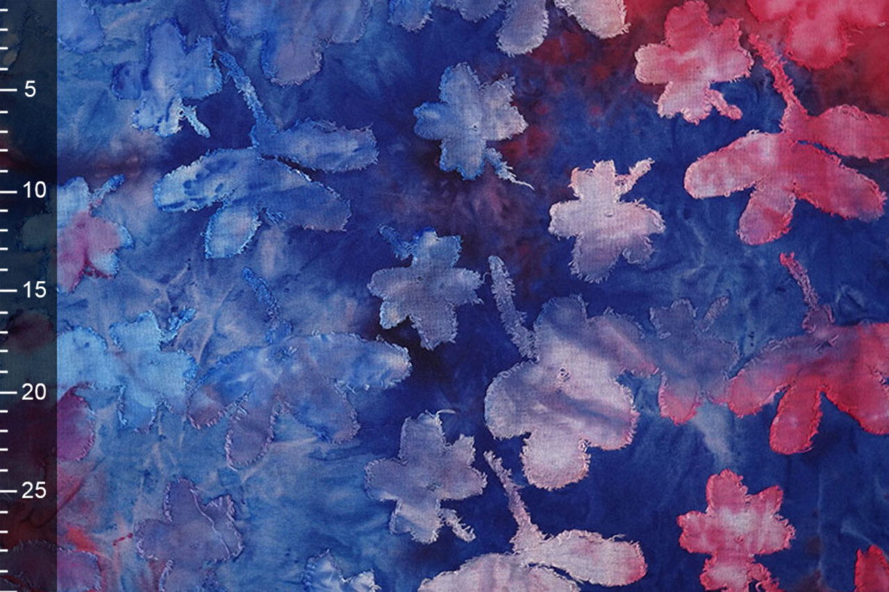 Viscose Jersey  Tie Dye Waterflower Cobalt Blue