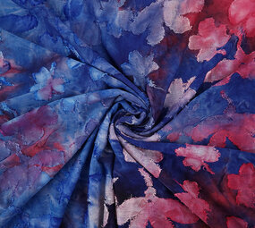 Viscose Jersey Tie Dye Waterflower Cobalt Blue Viscose Jersey Tie Dye Waterflower Cobalt Blue