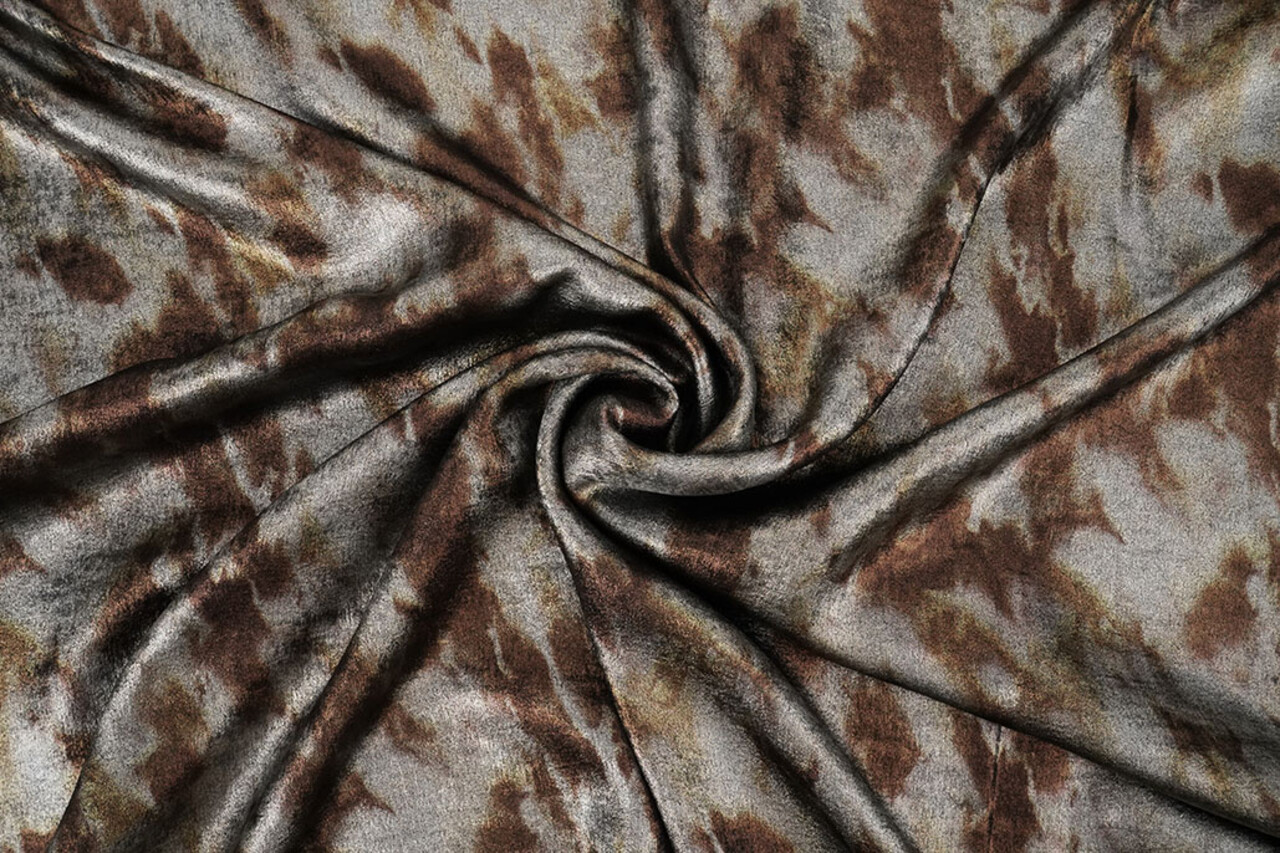 Shiny Silk Poly Braun Grau Shiny Silk Poly Braun Grau