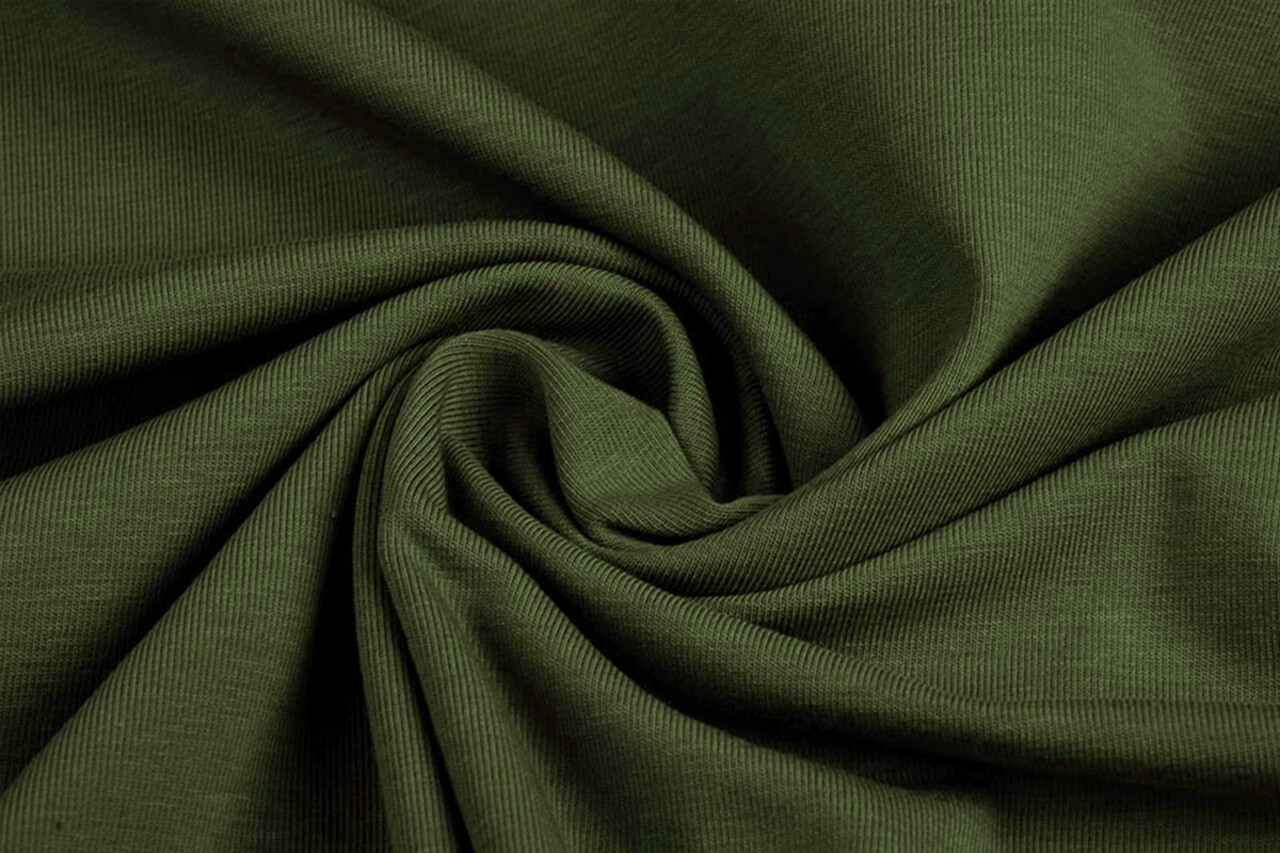 Oeko-Tex®  Cotton Jersey Army groen