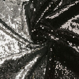 Reversible Sequin Fabric Silver-Black Reversible Sequin Fabric Silver-Black