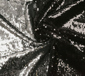 Reversible Sequin Fabric Silver-Black