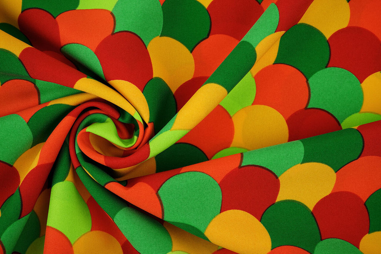 Oeko-Tex® Bi-Stretch Bedrukt Carnaval Confetti Oeko-Tex® Bi-Stretch Bedrukt Carnaval Confetti