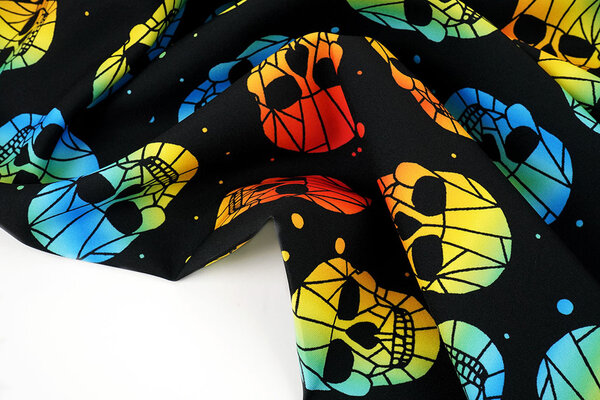 Oeko-Tex® Bi-Stretch Bedrukt Skull Oeko-Tex® Bi-Stretch Bedrukt Skull