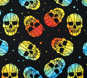 Oeko-Tex® Bi-Stretch Bedrukt Skull Oeko-Tex® Bi-Stretch Bedrukt Skull