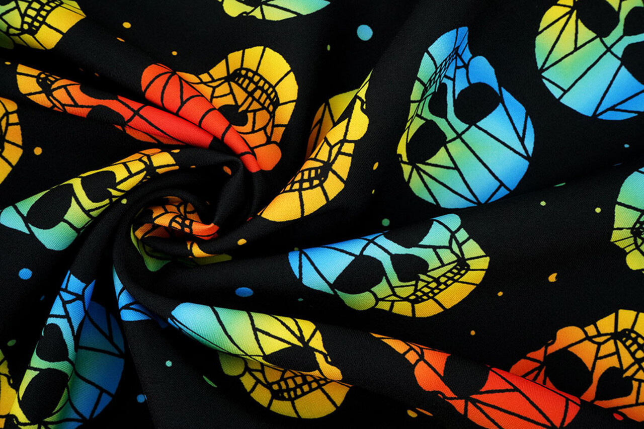 Oeko-Tex® Bi-Stretch Bedrukt Skull Oeko-Tex® Bi-Stretch Bedrukt Skull