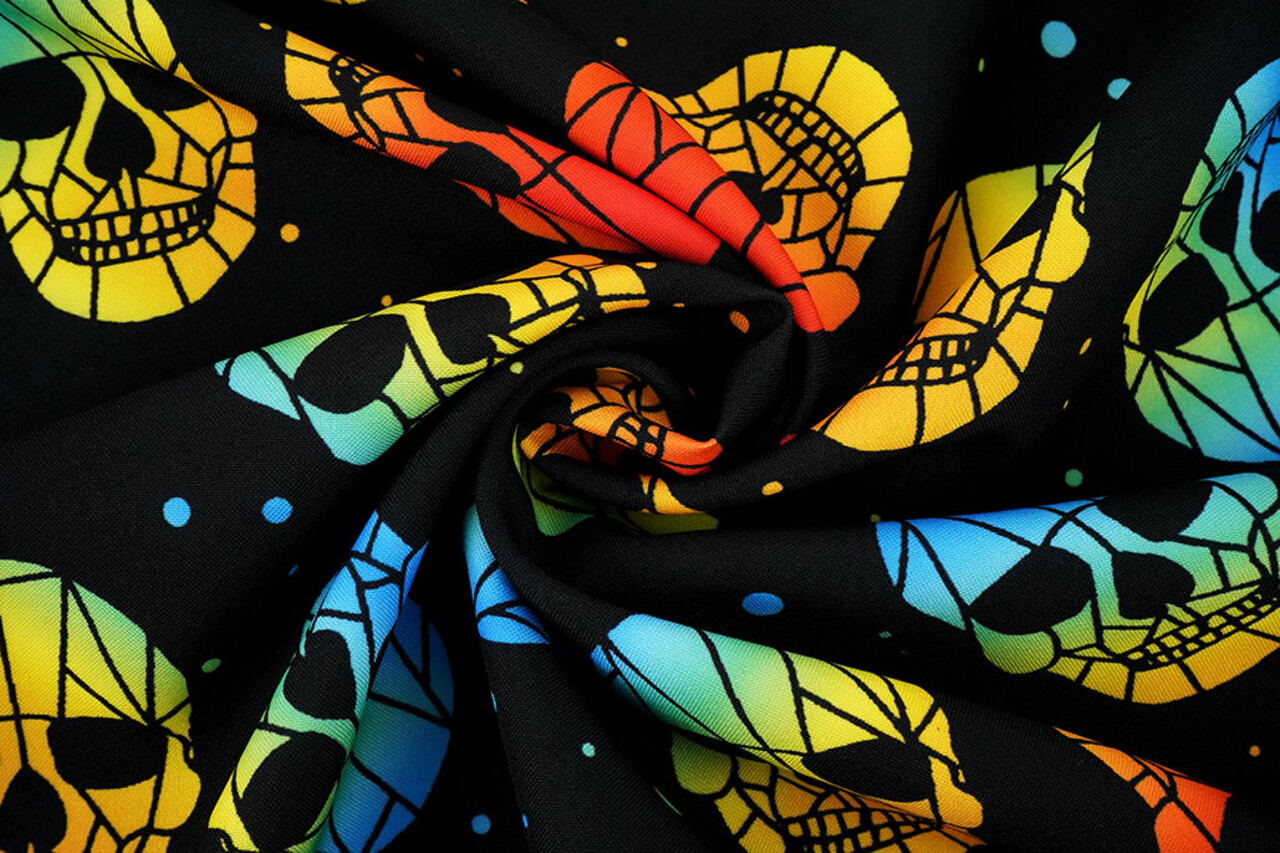 Oeko-Tex® Bi-Stretch Bedrukt Skull Oeko-Tex® Bi-Stretch Bedrukt Skull