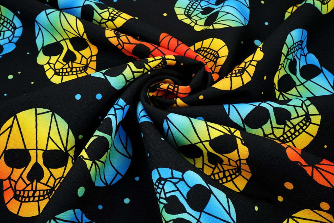 Oeko-Tex® Bi-Stretch Bedrukt Skull Oeko-Tex® Bi-Stretch Bedrukt Skull