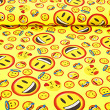 Oeko-Tex®  Bi-Stretch Bedrukt Smileys