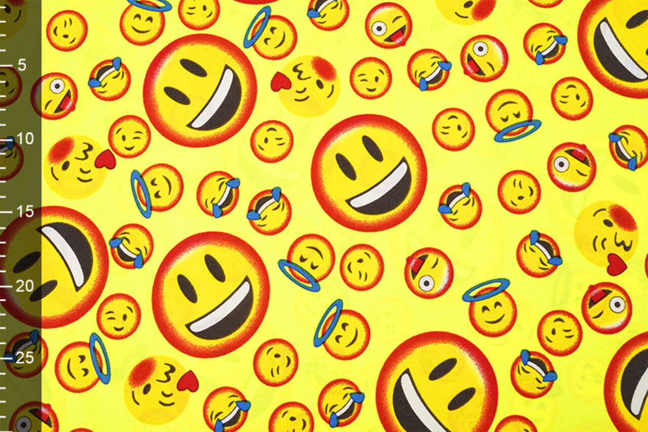 Oeko-Tex®  Bi-Stretch Bedruckt Smileys